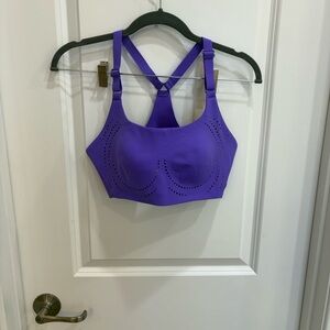 BuffBunny Violet Sports Bra with Laser-Cut Detail
